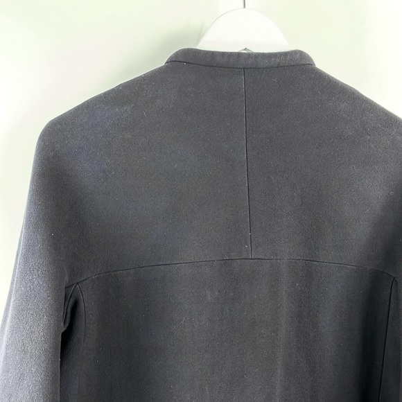 Shanghai Tang Navy Embroidered Leather-Applique Coat - Picture 8 of 13